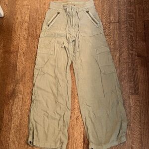 American Eagle Outfitters Olive Green Cargo Pants with Drawstring